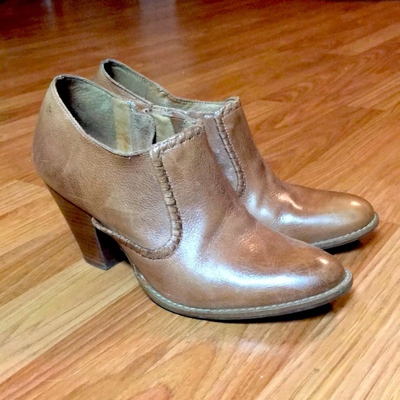 Jack Rogers Cognac Leather Kyle Ankle Booties - Picture 2 of 8